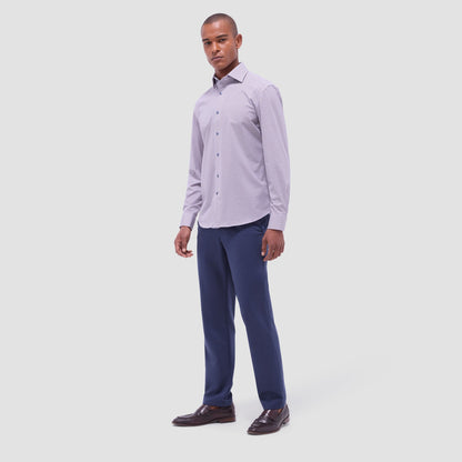 Bugatchi Devon Herringbone OoohCotton® Shirt Jaffa