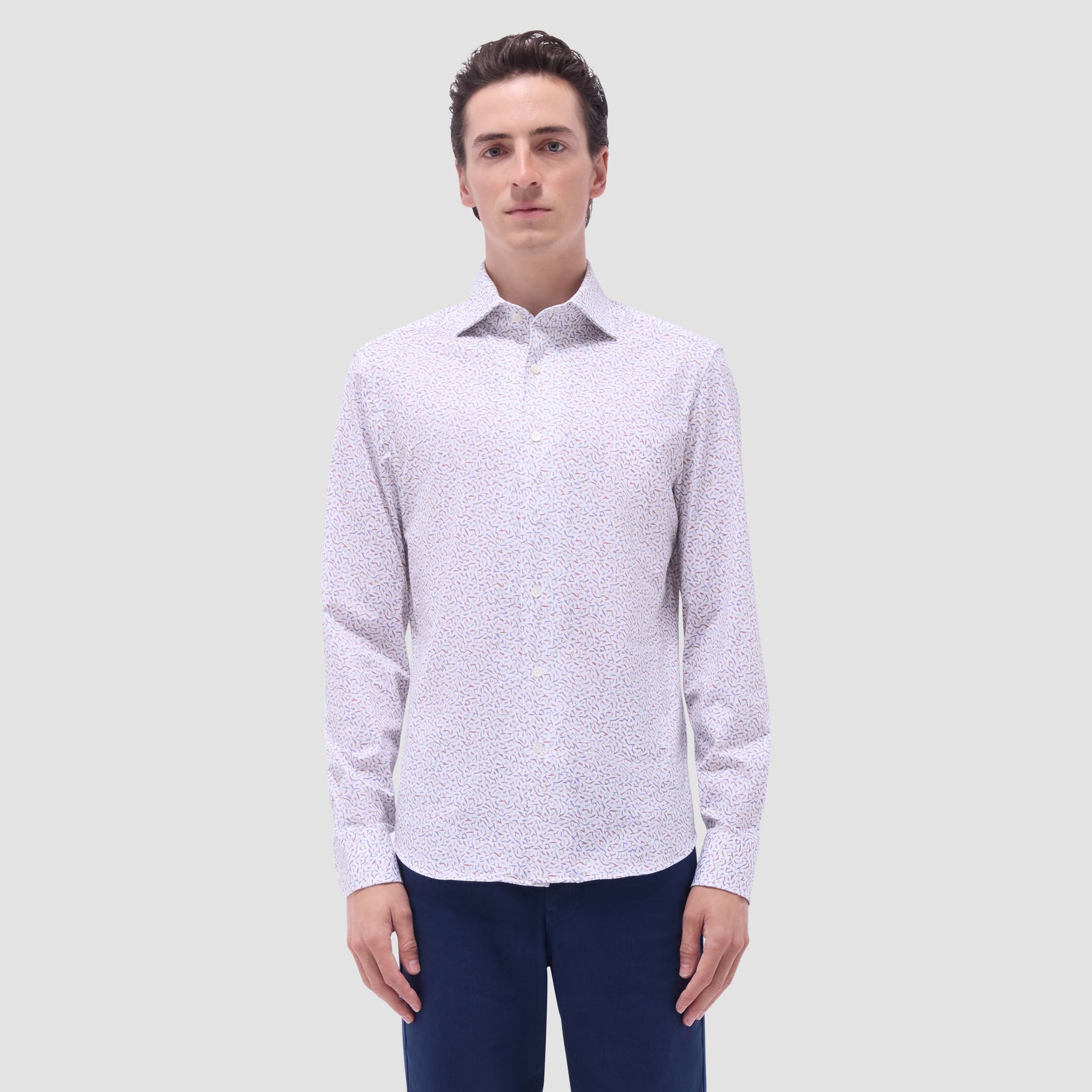 Bugatchi Devon Abstract OoohCotton® Shirt Pistachio
