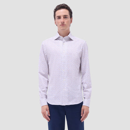 Bugatchi Devon Abstract OoohCotton® Shirt Pistachio