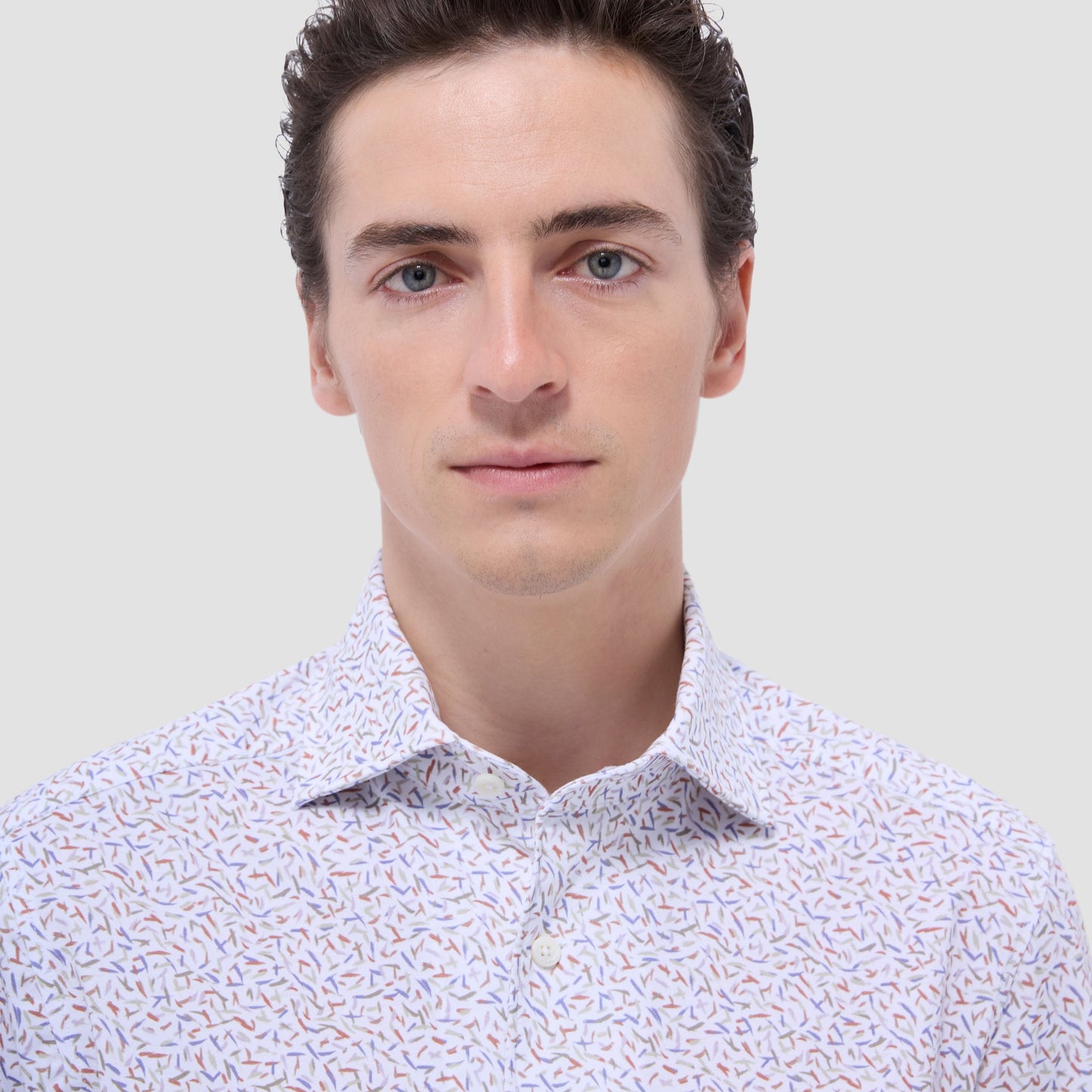 Bugatchi Devon Abstract OoohCotton® Shirt Pistachio