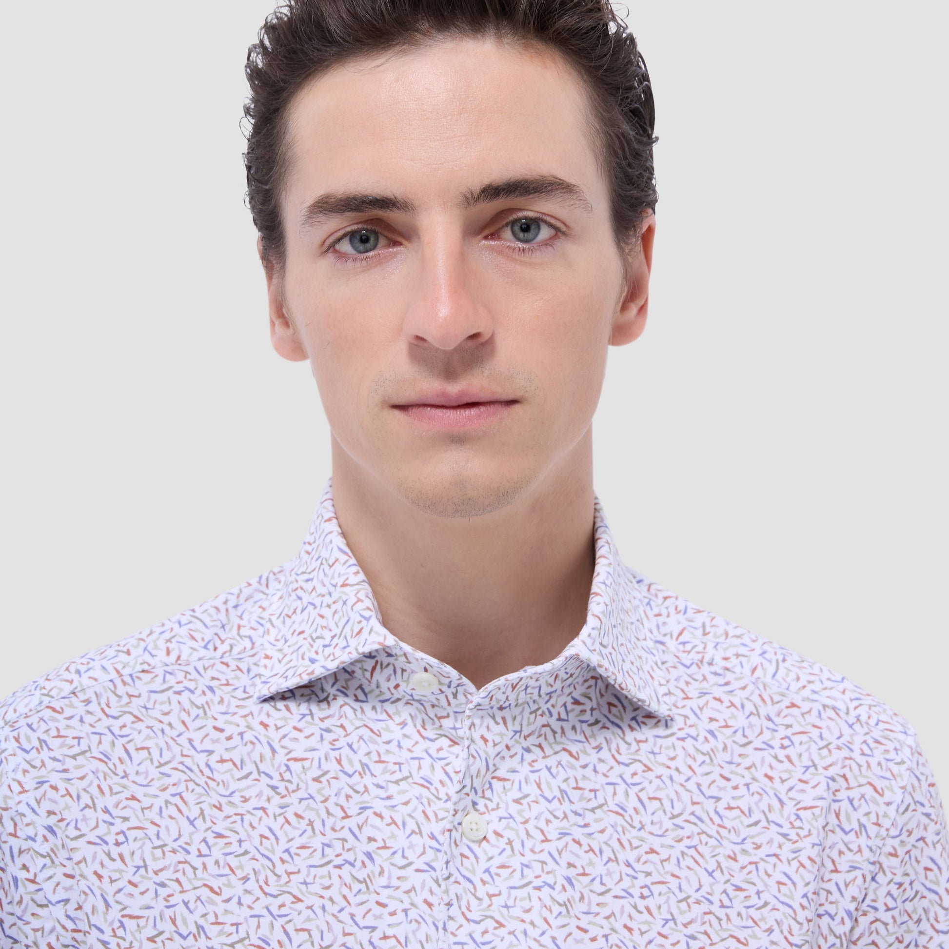 Bugatchi Devon Abstract OoohCotton® Shirt Pistachio