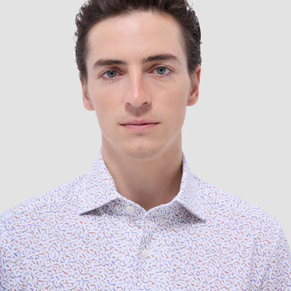 Bugatchi Devon Abstract OoohCotton® Shirt Pistachio