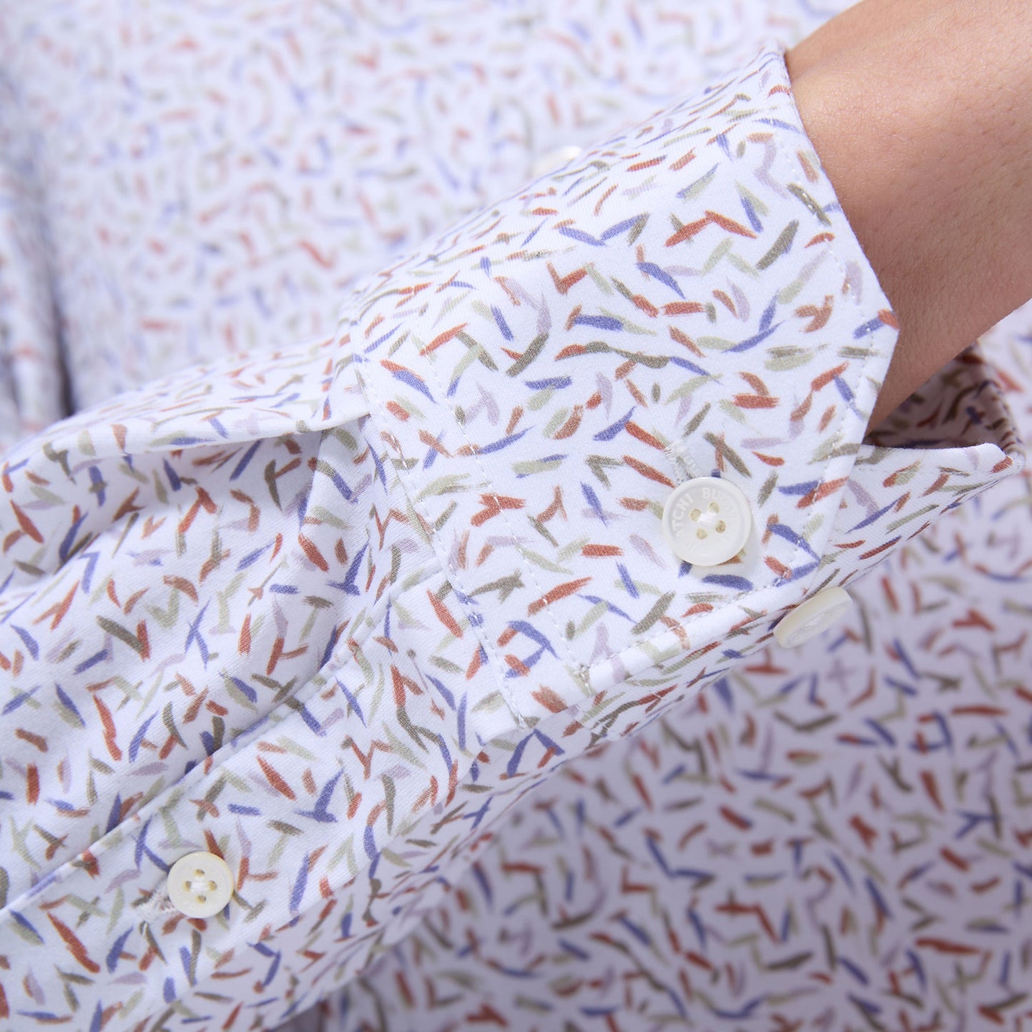 Bugatchi Devon Abstract OoohCotton® Shirt Pistachio