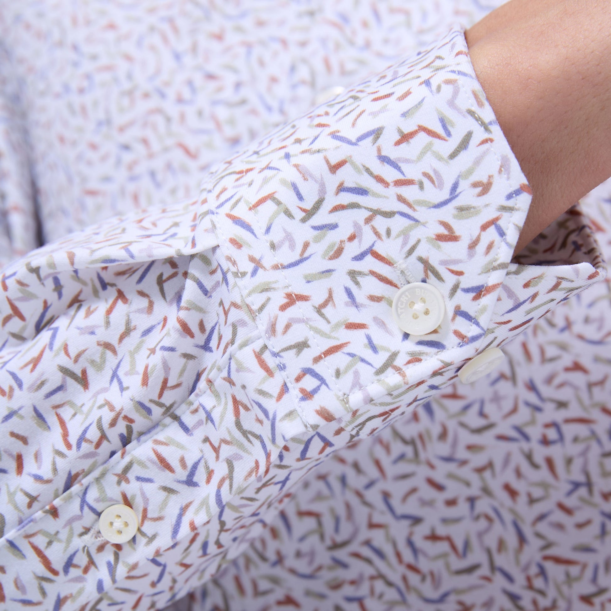 Bugatchi Devon Abstract OoohCotton® Shirt Pistachio