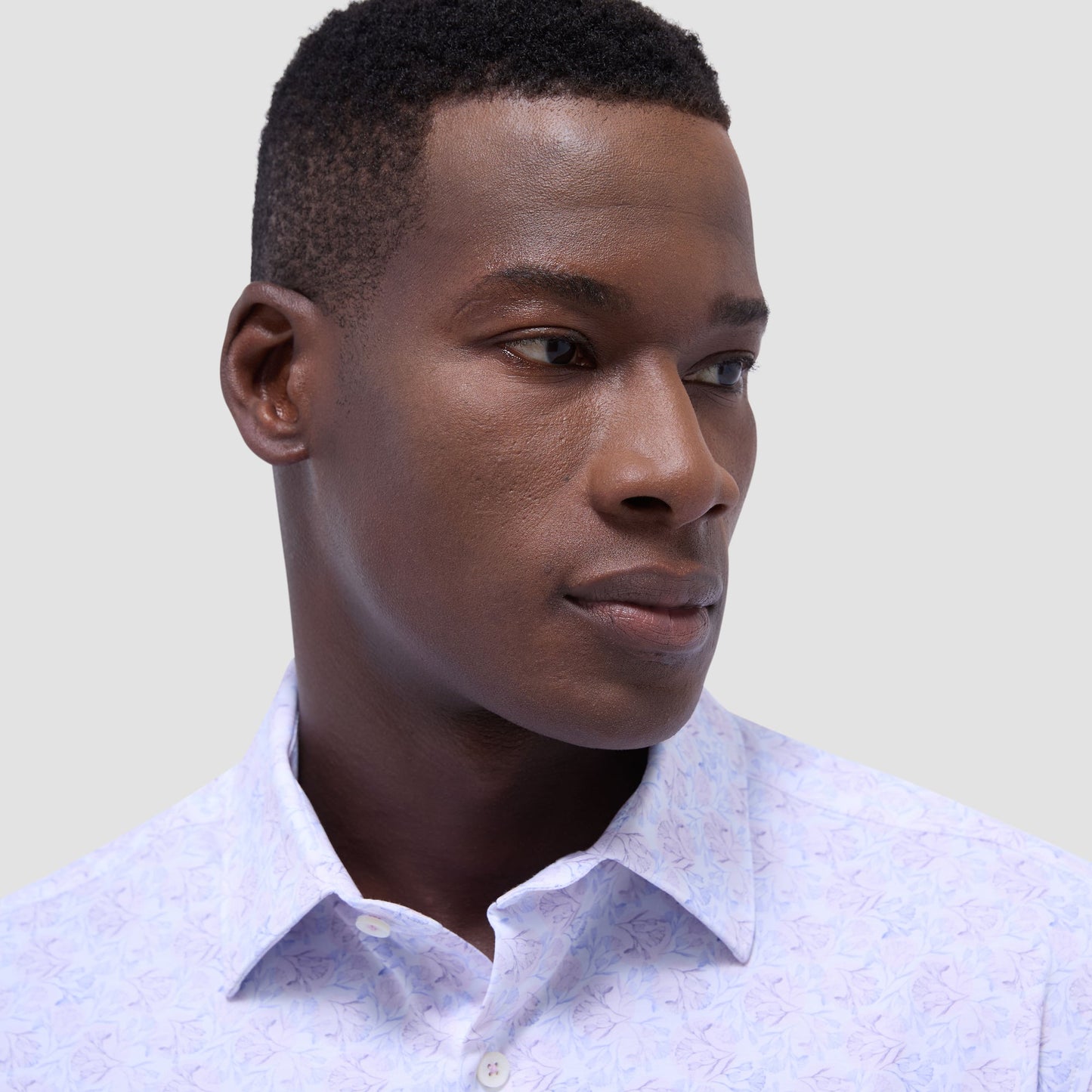 Bugatchi Miles Floral OoohCotton® Short-Sleeve Shirt Dusty Pink