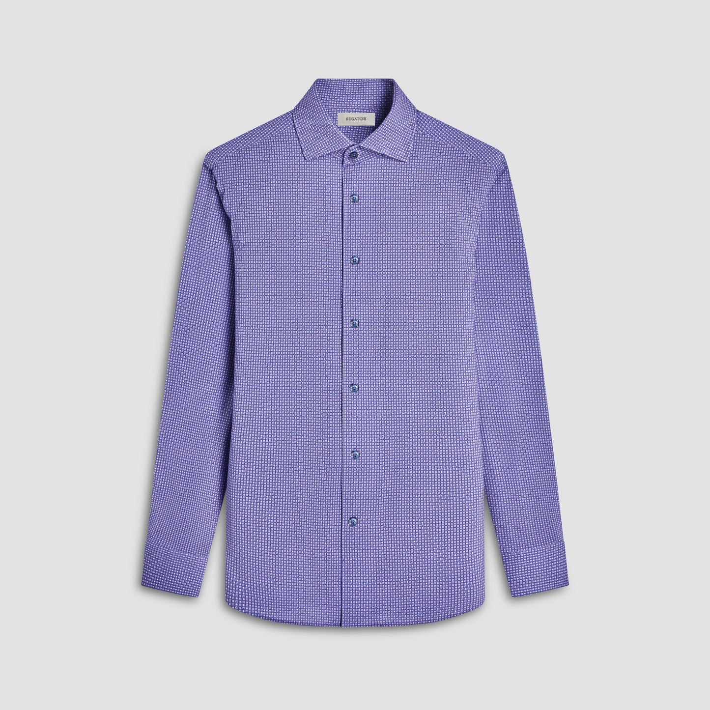 Bugatchi Devon Geometric OoohCotton® Shirt Lilac