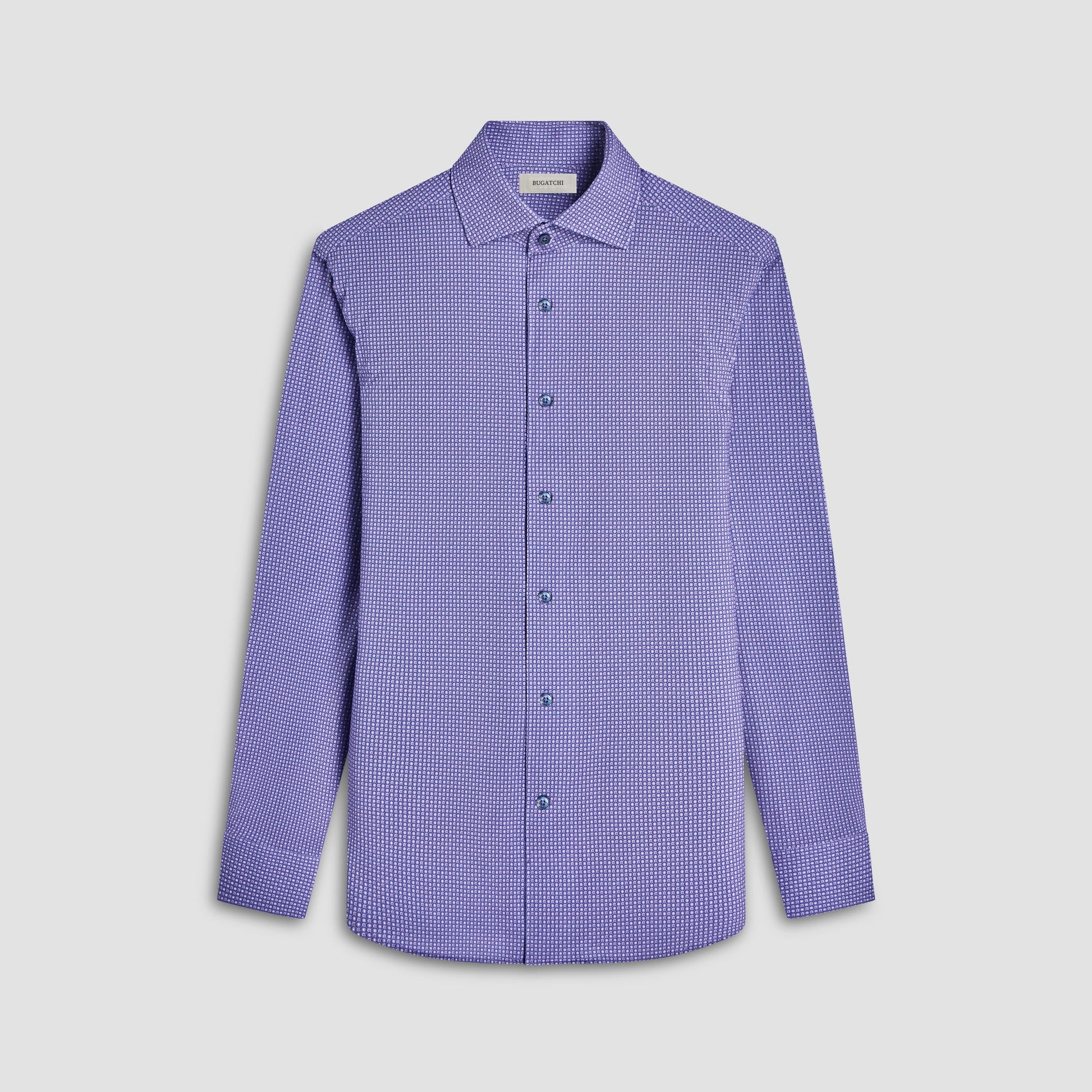 Bugatchi Devon Geometric OoohCotton® Shirt Lilac