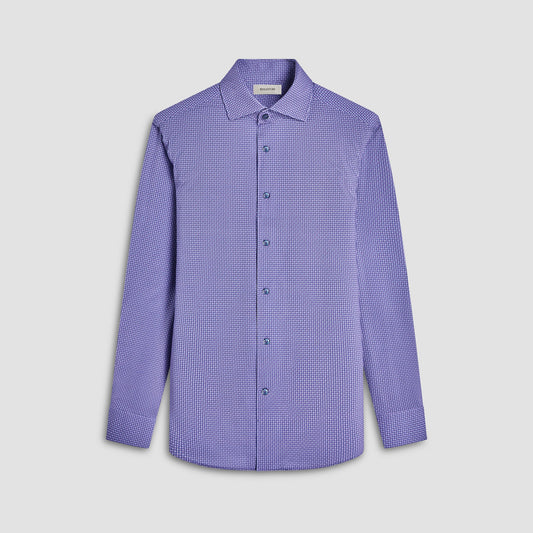 Bugatchi Devon Geometric OoohCotton® Shirt Lilac