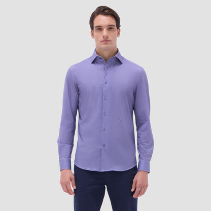 Bugatchi Devon Geometric OoohCotton® Shirt Lilac
