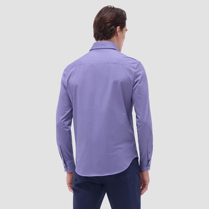 Bugatchi Devon Geometric OoohCotton® Shirt Lilac