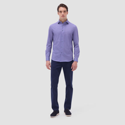 Bugatchi Devon Geometric OoohCotton® Shirt Lilac