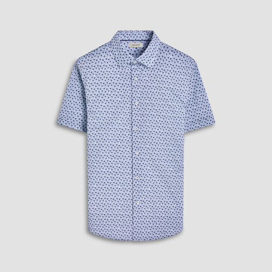 Bugatchi Miles Palm Tree OoohCotton® Short-Sleeve Shirt Mint
