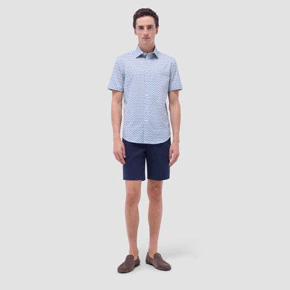 Bugatchi Miles Palm Tree OoohCotton® Short-Sleeve Shirt Mint