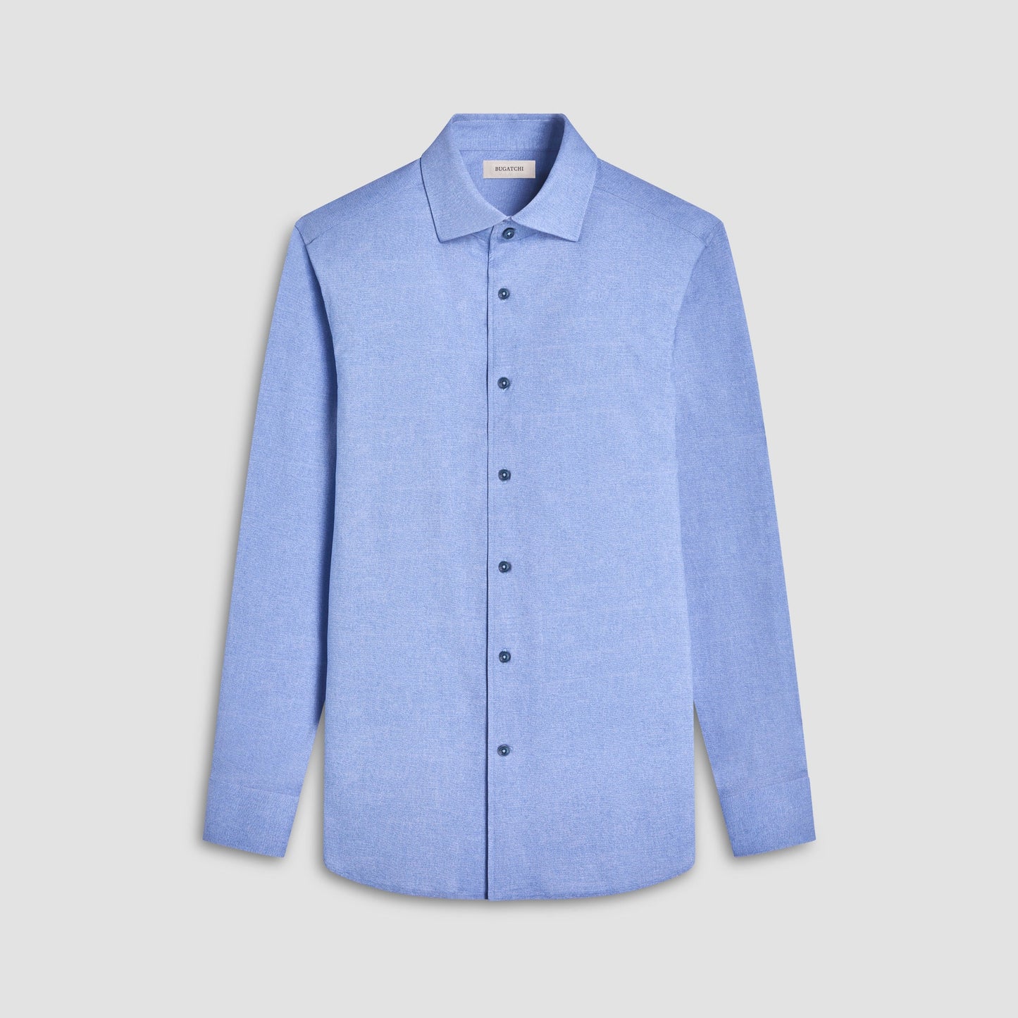 Bugatchi Devon Heathered OoohCotton® Shirt Air Blue