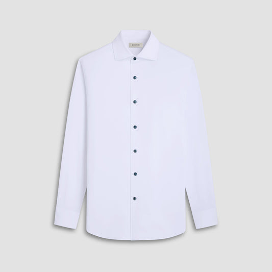Bugatchi Devon Solid OoohCotton® Shirt White