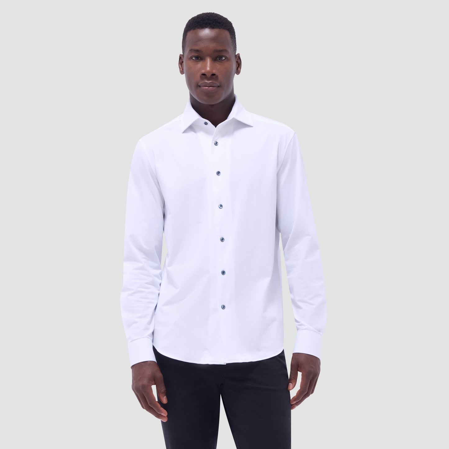 Bugatchi Devon Solid OoohCotton® Shirt White