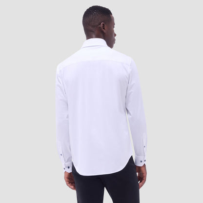 Bugatchi Devon Solid OoohCotton® Shirt White