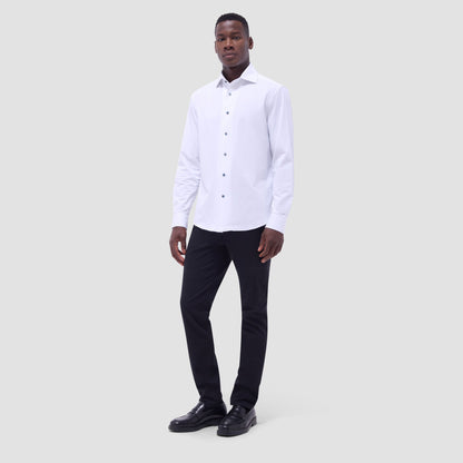 Bugatchi Devon Solid OoohCotton® Shirt White