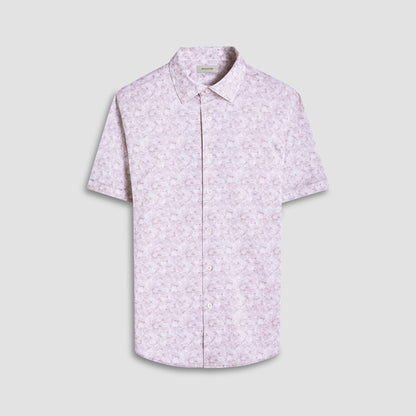 Bugatchi Miles Floral OoohCotton® Short-Sleeve Shirt Sand