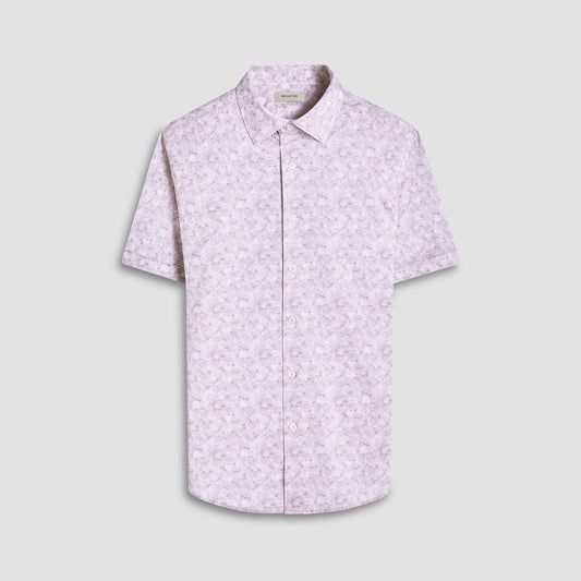 Bugatchi Miles Floral OoohCotton® Short-Sleeve Shirt Sand