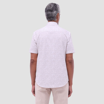 Bugatchi Miles Floral OoohCotton® Short-Sleeve Shirt Sand