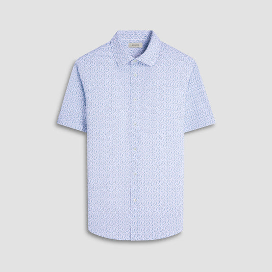 Bugatchi Miles Floral OoohCotton® Short-Sleeve Shirt Mint