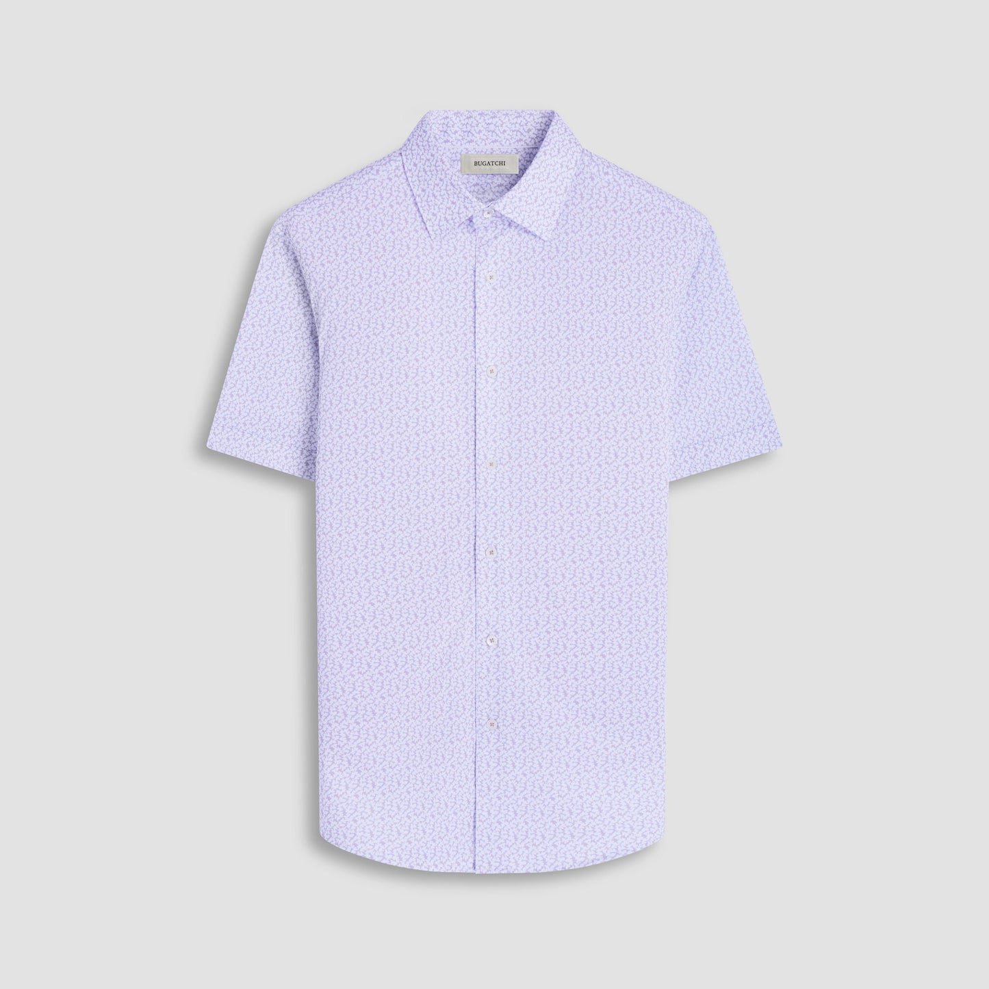 Bugatchi Miles Floral OoohCotton® Short-Sleeve Shirt Sand