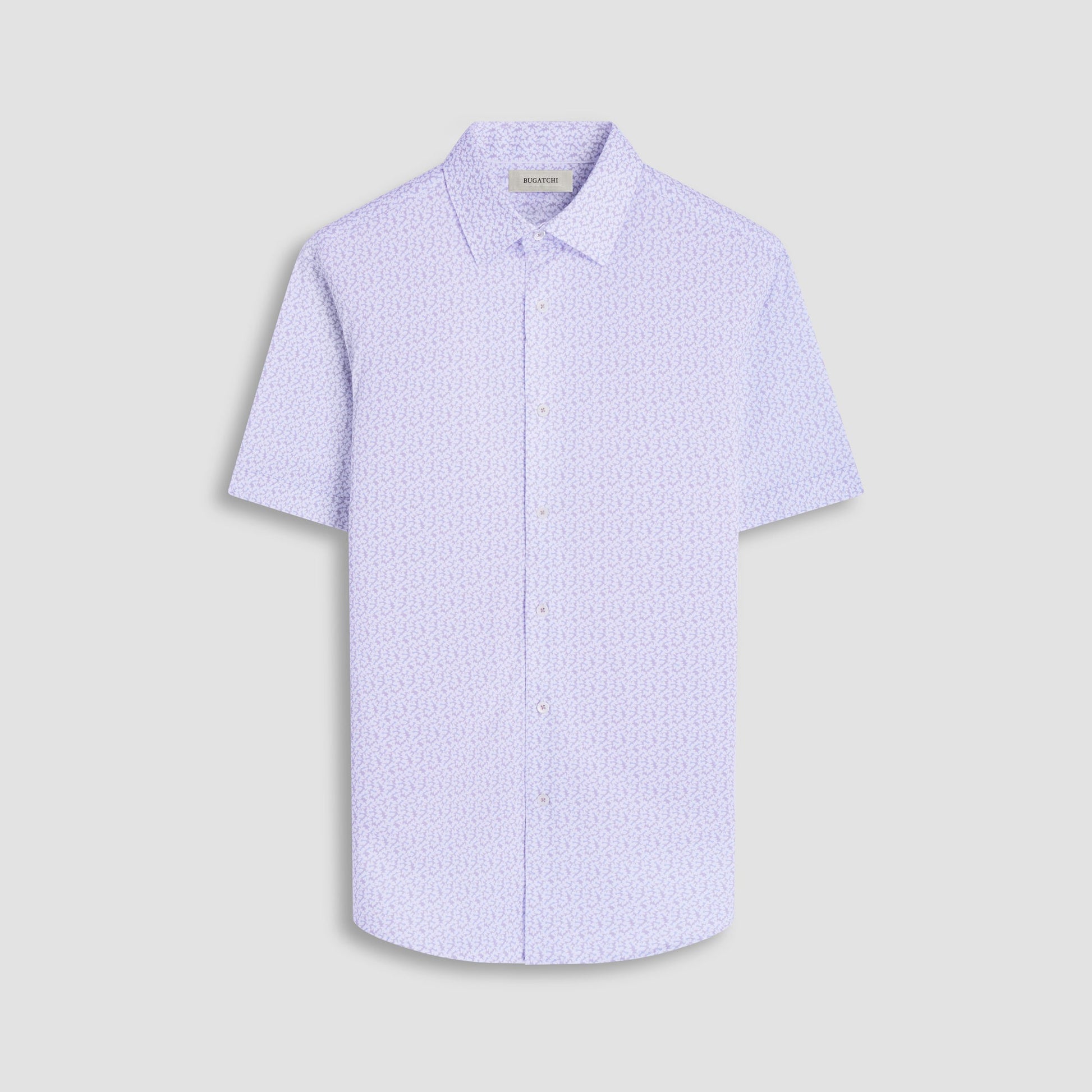 Bugatchi Miles Floral OoohCotton® Short-Sleeve Shirt Sand