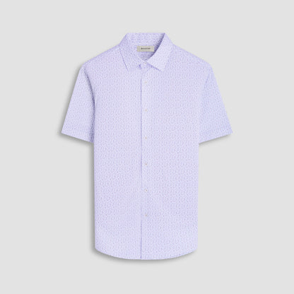 Bugatchi Miles Floral OoohCotton® Short-Sleeve Shirt Sand