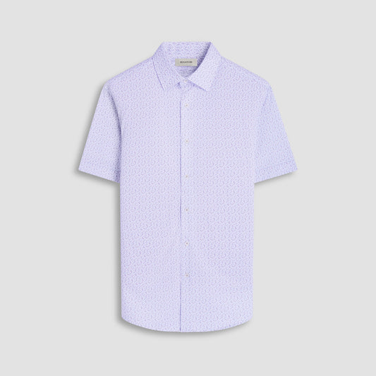 Bugatchi Miles Floral OoohCotton® Short-Sleeve Shirt Sand