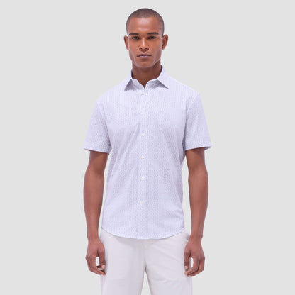 Bugatchi Miles Floral OoohCotton® Short-Sleeve Shirt Sand