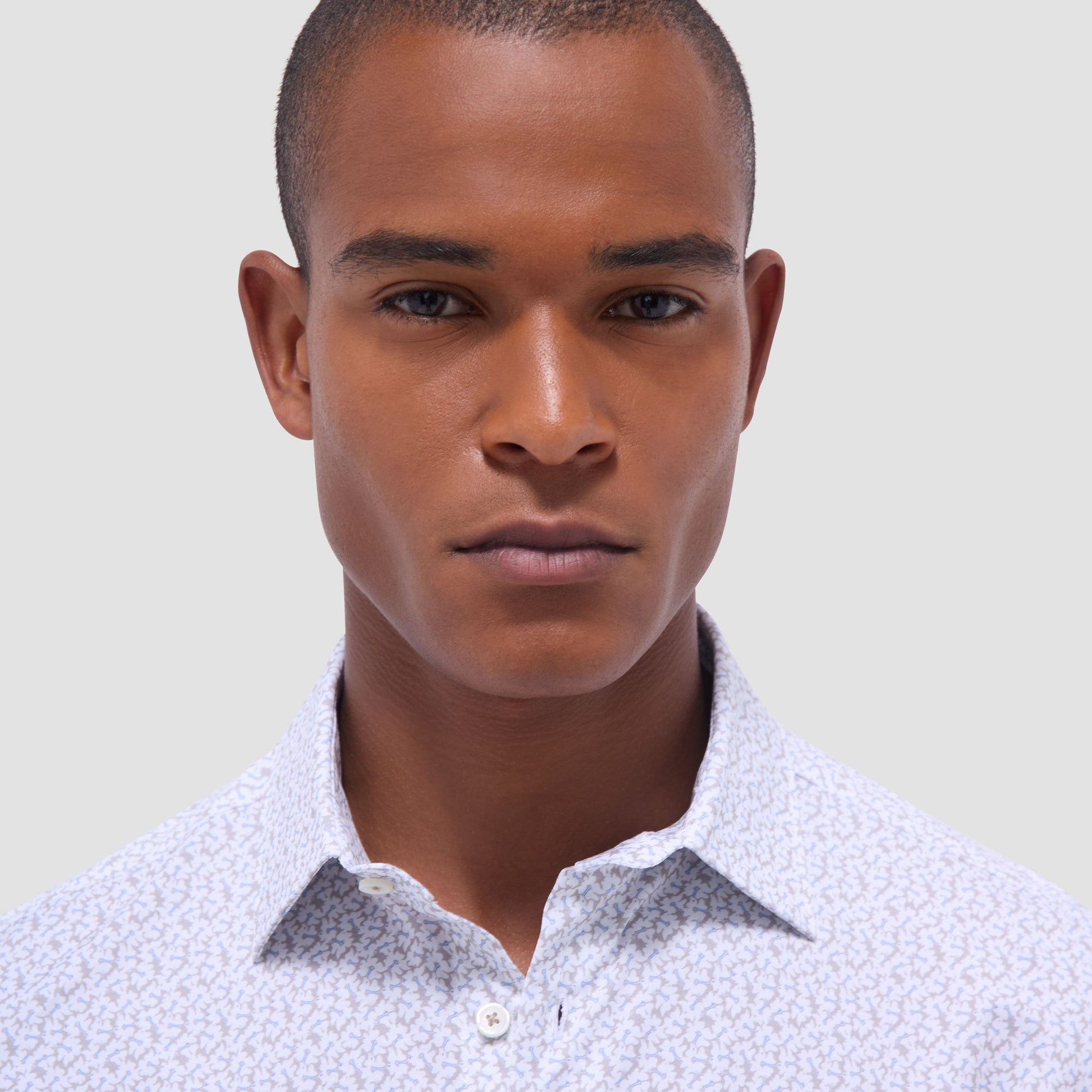 Bugatchi Miles Floral OoohCotton® Short-Sleeve Shirt Sand