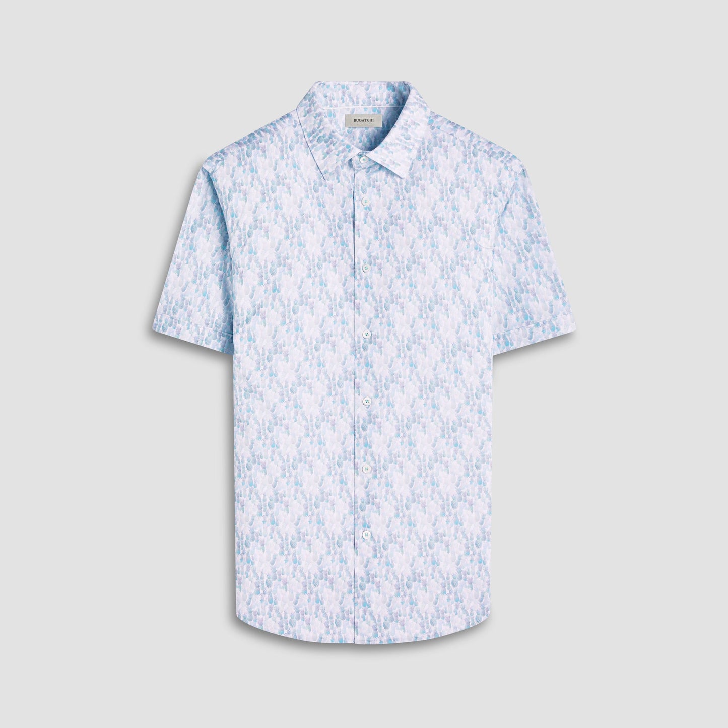 Bugatchi Miles Fruit Print OoohCotton® Short-Sleeve Shirt Menthol