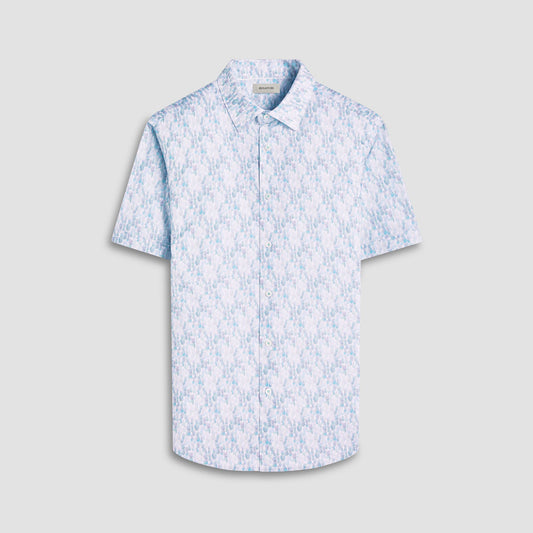 Bugatchi Miles Fruit Print OoohCotton® Short-Sleeve Shirt Menthol