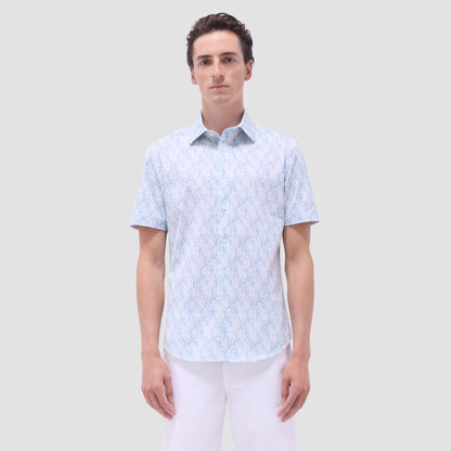 Bugatchi Miles Fruit Print OoohCotton® Short-Sleeve Shirt Menthol