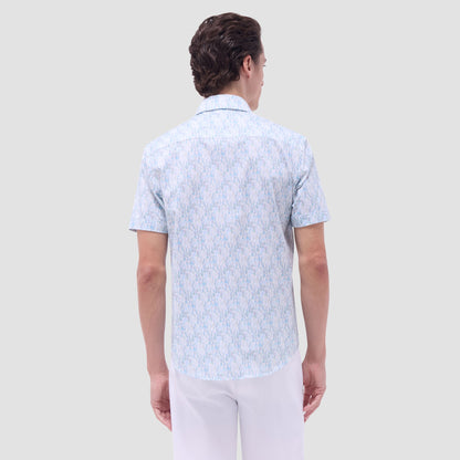 Bugatchi Miles Fruit Print OoohCotton® Short-Sleeve Shirt Menthol