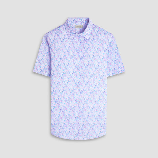 Bugatchi Miles Fruit Print OoohCotton® Short-Sleeve Shirt Pink