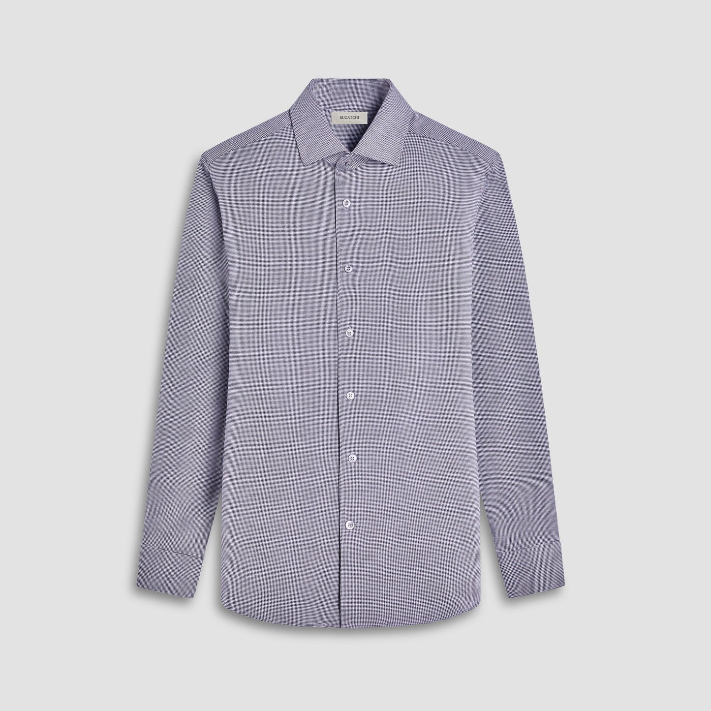 Bugatchi Devon Hound's Tooth OoohCotton® Shirt Black