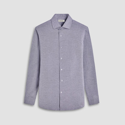 Bugatchi Devon Hound's Tooth OoohCotton® Shirt Black