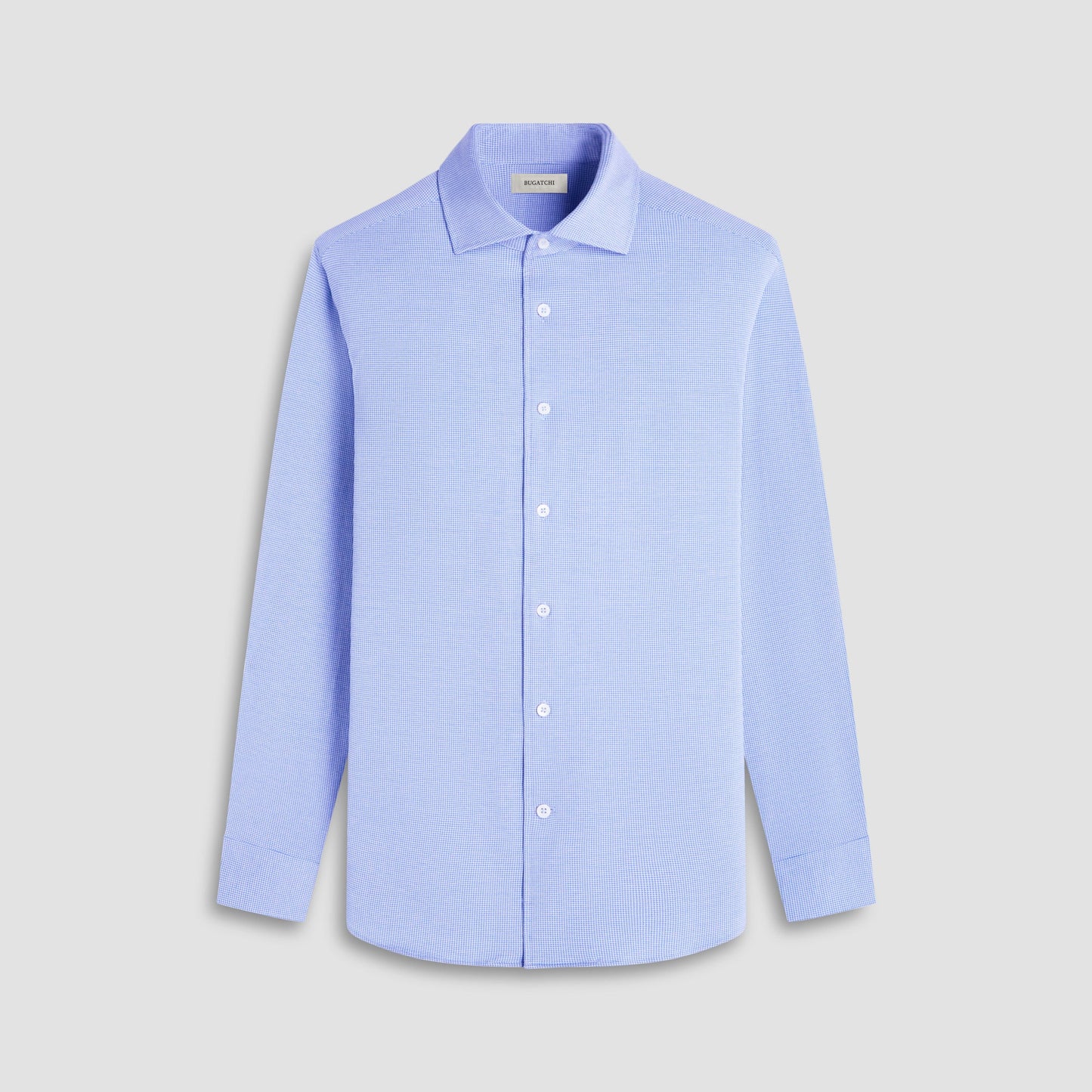 Bugatchi Devon Hound's Tooth OoohCotton® Shirt Classic Blue