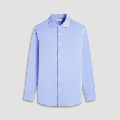 Bugatchi Devon Hound's Tooth OoohCotton® Shirt Classic Blue