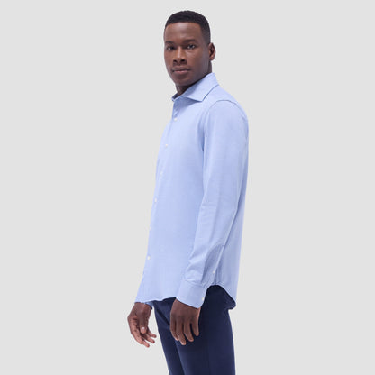 Bugatchi Devon Hound's Tooth OoohCotton® Shirt Classic Blue