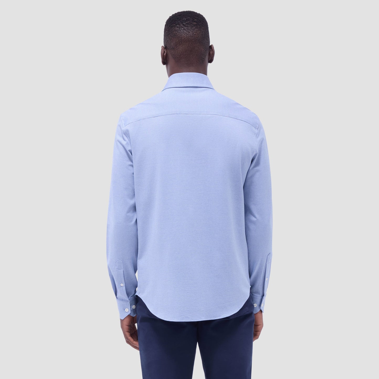 Bugatchi Devon Hound's Tooth OoohCotton® Shirt Classic Blue