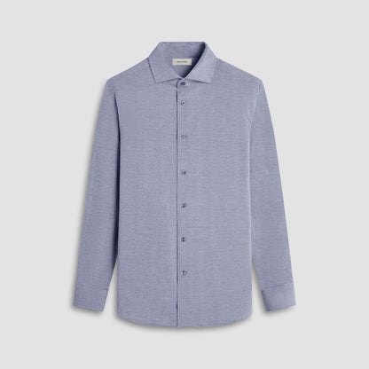Bugatchi Devon Hound's Tooth OoohCotton® Shirt Navy