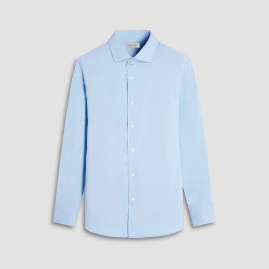 Bugatchi Devon Hound's Tooth OoohCotton® Shirt Turquoise