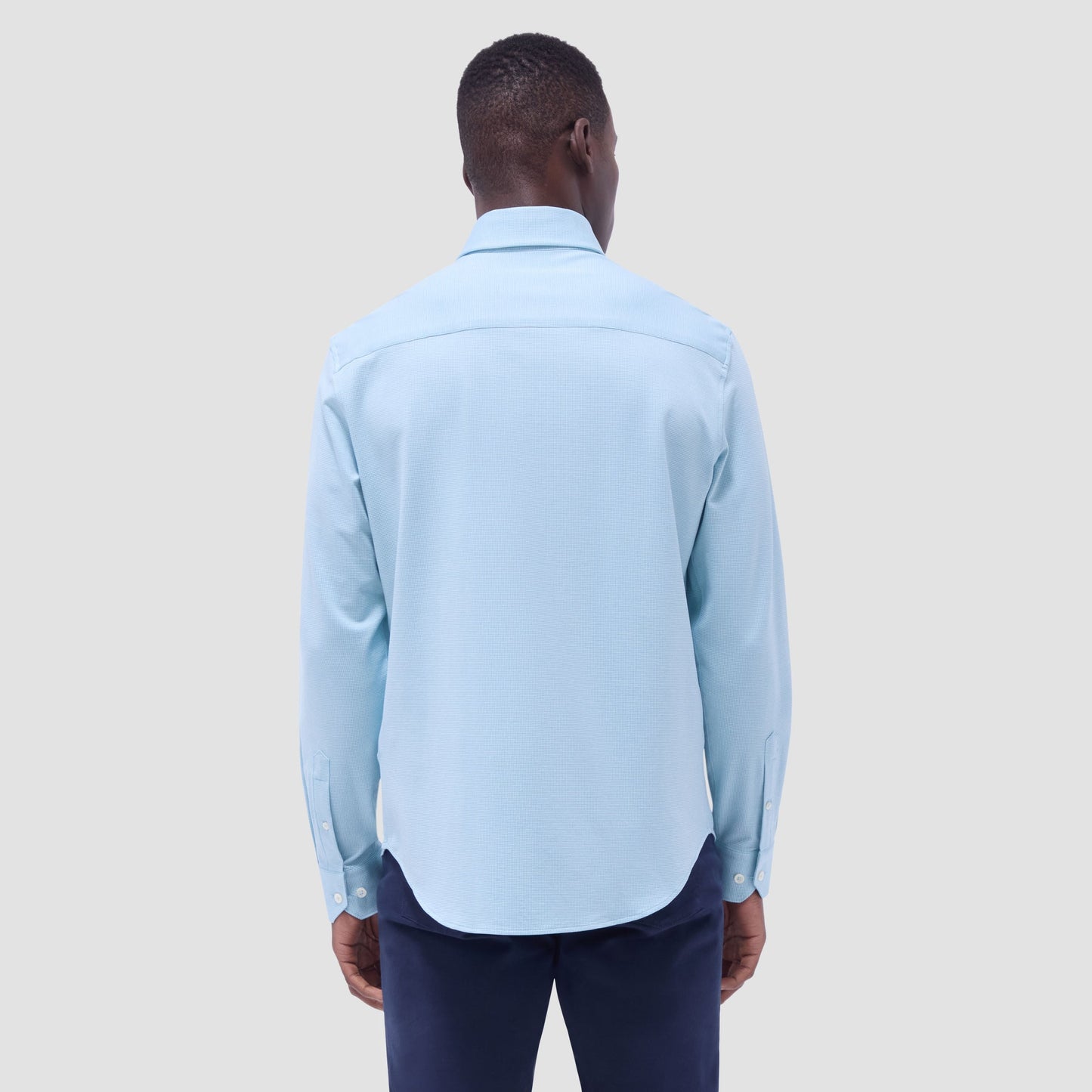Bugatchi Devon Hound's Tooth OoohCotton® Shirt Turquoise