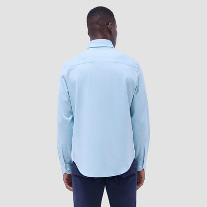 Bugatchi Devon Hound's Tooth OoohCotton® Shirt Turquoise