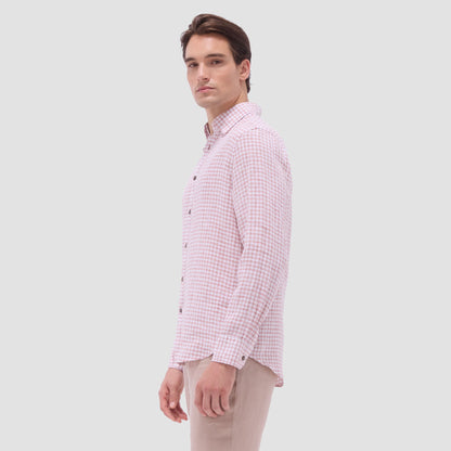 Bugatchi Karl Gingham Shirt Brick