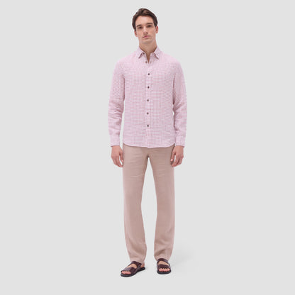 Bugatchi Karl Gingham Shirt Brick