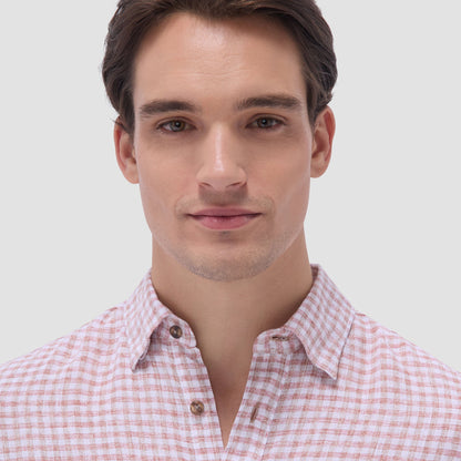 Bugatchi Karl Gingham Shirt Brick